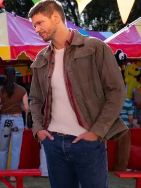 Jon Beavers Paradise Grey Cotton Jacket For Sale