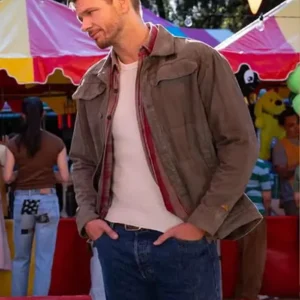 Jon Beavers Paradise Grey Cotton Jacket For Sale