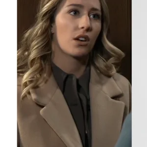 Josslyn Jacks General Hospital Beige Wool Coat