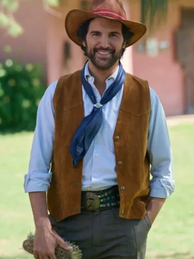 Juan Pablo Di Pace My Argentine Heart Brown Suede Vest