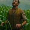 Jurassic World Rebirth Jonathan Bailey Brown Vest front