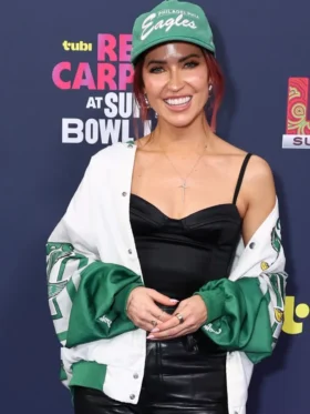 Kaitlyn Bristowe Super Bowl LIX 2025 Jacket