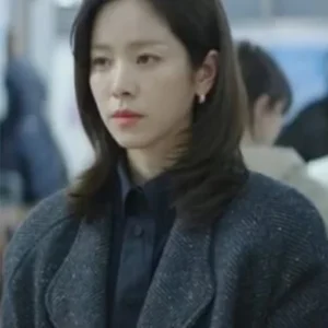 Kang Ji yoon Love Scout S01 Black Cropped Wool Jacket