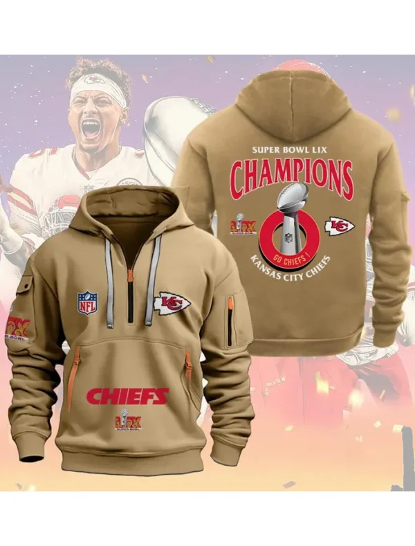 Kansas City Chiefs 2025 Super Bowl LIX Champions Heavy Hoodie