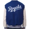 Kansas City Royals Two tone Wool And Leather Jacket Back