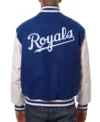Kansas City Royals Two tone Wool And Leather Jacket Back