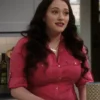 Kat Dennings Shifting Gears Pink Cotton Shirt
