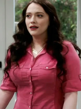 Kat Dennings Shifting Gears Pink Cotton Shirt For Sale