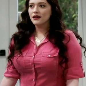 Kat Dennings Shifting Gears Pink Cotton Shirt For Sale