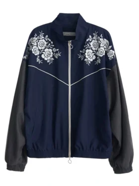 Kim Tae Hwan Singles Inferno S04 Floral Embroidered Track Jacket For Sale