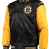 Korey Boston Bruins Yellow and Black Satin Jacket