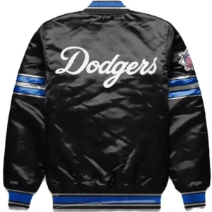 LA Dodgers Home Game Varsity Satin Jacket back