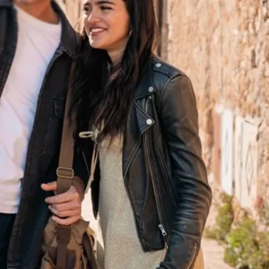 La Dolce Villa Maia Reficco Black Leather Jacket side