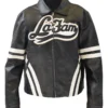 La Fam Retro Black Leather Jacket