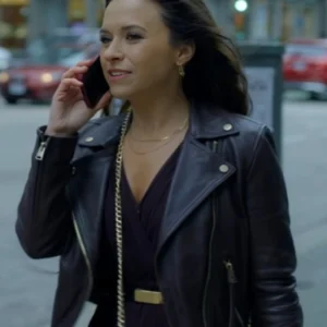 Lacey Chabert An Unexpected Valentine Biker Leather Jacket For Sale