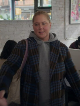 Lainy Newton Kinda Pregnant 2025 Amy Schumer Plaid Coat