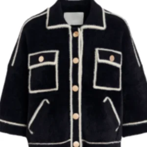 Laird Elsbeth Black Cropped Wool Jacket