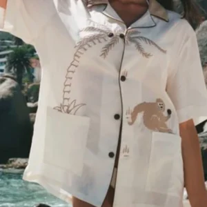 Lalisa Manobal The White Lotus S03 Monkey Print Shirt For Sale