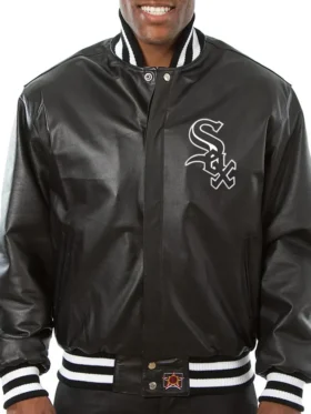 Leather White Sox Jacket