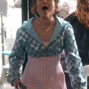 Lizze Broadway Kinda Pregnant Checkered Jacket