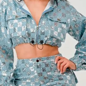 Lizze Broadway Kinda Pregnant Checkered Jacket For Sale