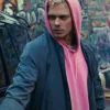 Locked 2025 Bill Skarsgard Blue Bomber Jacket