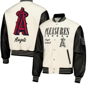 Los Angeles Angels Letterman Full Snap Wool Varsity Jacket