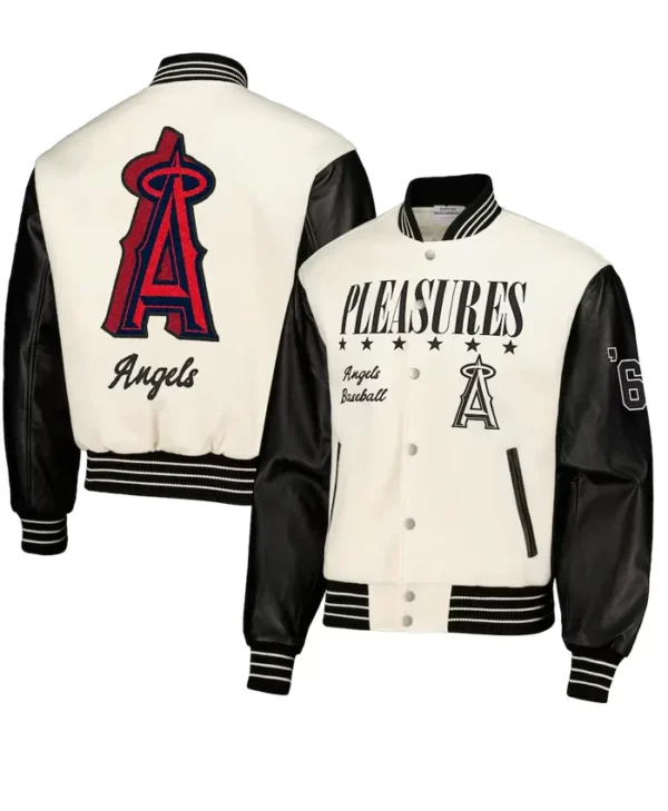 Los Angeles Angels Letterman Full Snap Wool Varsity Jacket