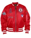Los Angeles Angels Red Ma 1 Bomber Jacket