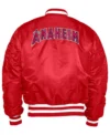 Los Angeles Angels Red Ma 1 Bomber Jacket Back