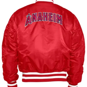 Los Angeles Angels Red Ma 1 Bomber Jacket Back