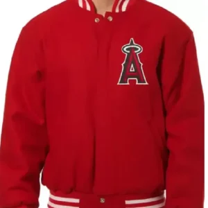 Los Angeles Angels Red Wool Varsity Jacket