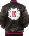 Los Angeles Clipper Black Bomber Satin Jacket