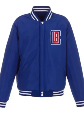 Los Angeles Clippers Navy Blue Wool Varsity Jacket