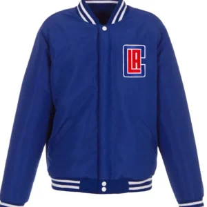 Los Angeles Clippers Navy Blue Wool Varsity Jacket