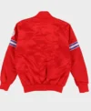 Los Angeles Clippers Red Bomber Satin Full Snap Jacket 1