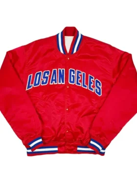 Los Angeles Clippers Red Vintage Satin Jacket