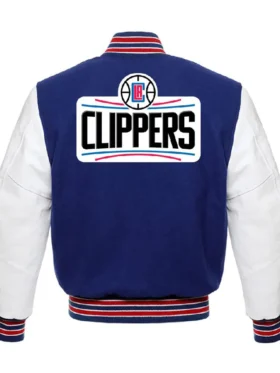 Los Angeles Clippers Varsity Full Snap Wool Jacket 1