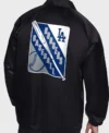 Los Angeles Dodgers Black Starter Bomber Full Snap Jacket 1