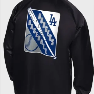 Los Angeles Dodgers Black Starter Bomber Full Snap Jacket 1