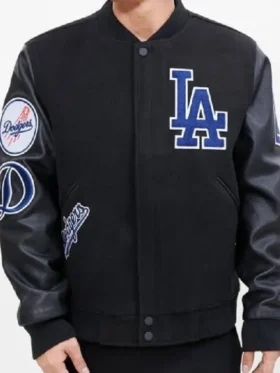 Los Angeles Dodgers Black Varsity Wool Jacket