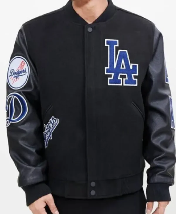 Los Angeles Dodgers Black Varsity Wool Jacket