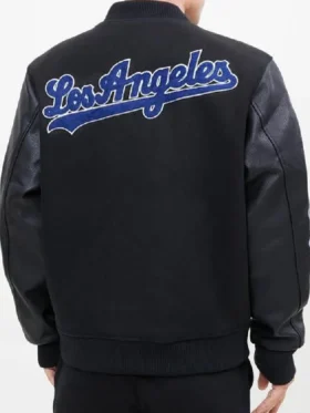 Los Angeles Dodgers Black Wool Varsity Jacket