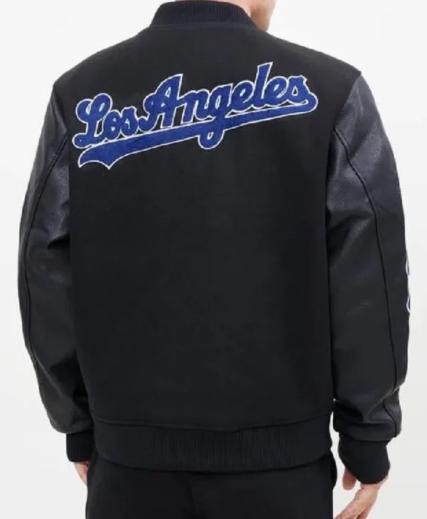Los Angeles Dodgers Black Wool Varsity Jacket