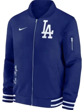 Los Angeles Dodgers Navy Blue Bomber Zipper Jacket