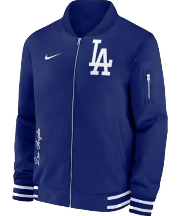 Los Angeles Dodgers Navy Blue Bomber Zipper Jacket