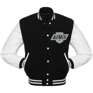 Los Angeles Kings Black And White Varsity Jacket