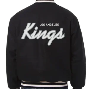 Los Angeles Kings Black Bomber Jacket Back