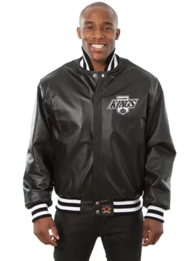 Los Angeles Kings Black Leather Jacket