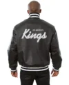 Los Angeles Kings Black Leather Jacket Back